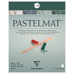 Блокнот для пастели 12 листов Pastelmat, 24х30 см, 360 гр/м2, бархат/наждачка, артикул 96114C